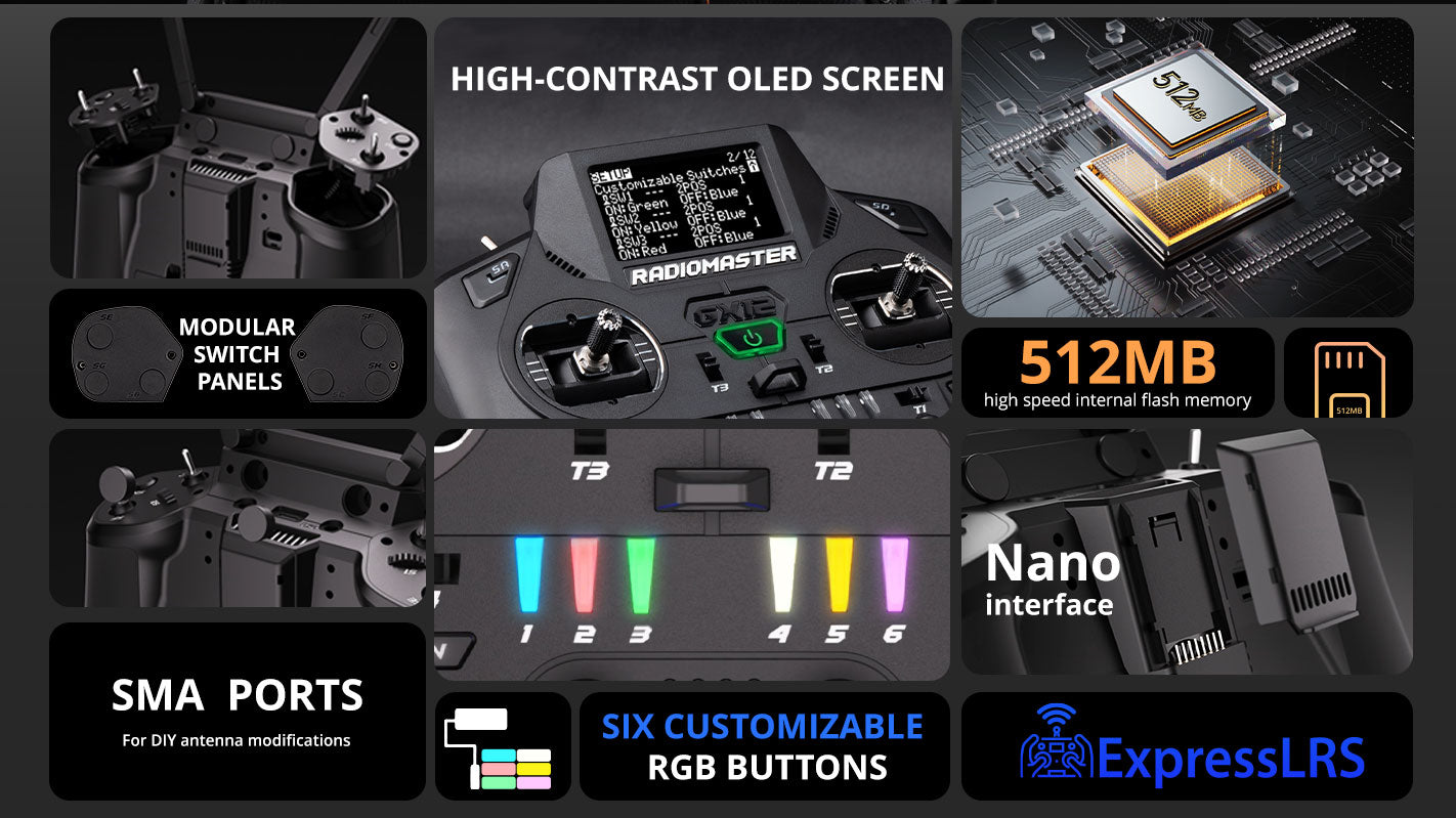 RadioMaster GX12 Dual-Band Gemini-X Radio Controller