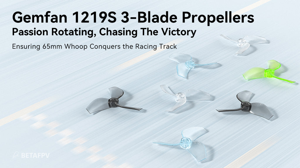 Gemfan 1219S 3-Blade Propellers (1.0mm Shaft)