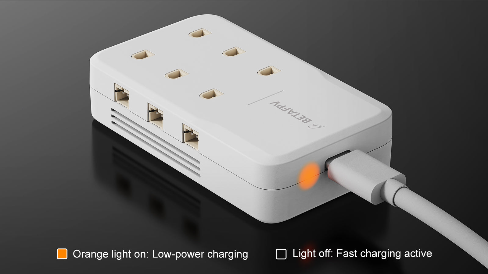 6 Ports 1S Battery Charger & Adapter orange LED