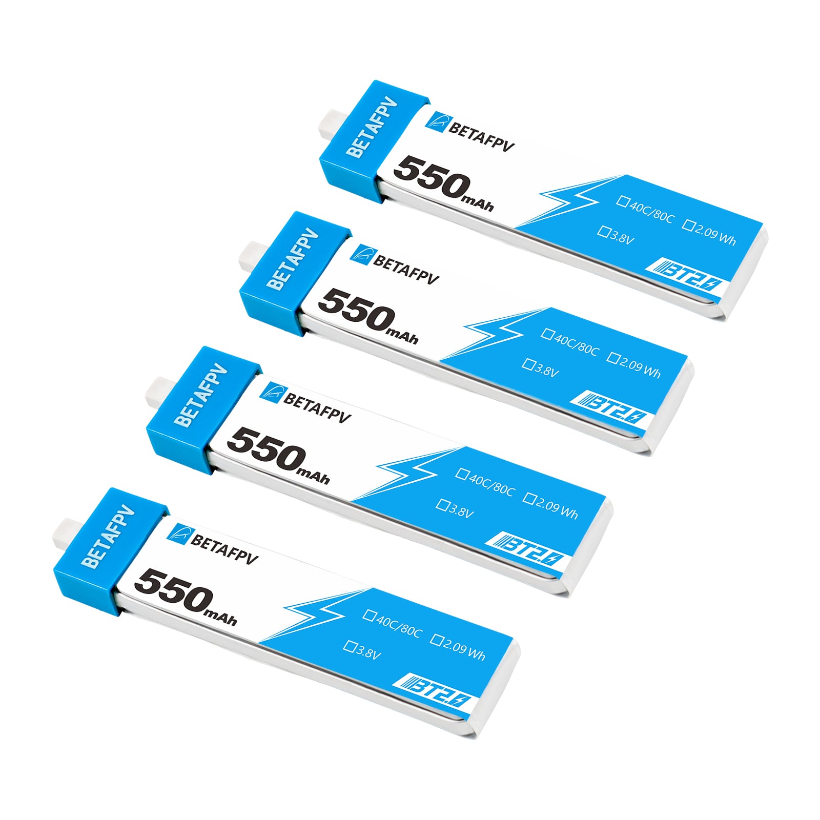 BT2.0 550mAh 1S Battery (4PCS) - Image 2