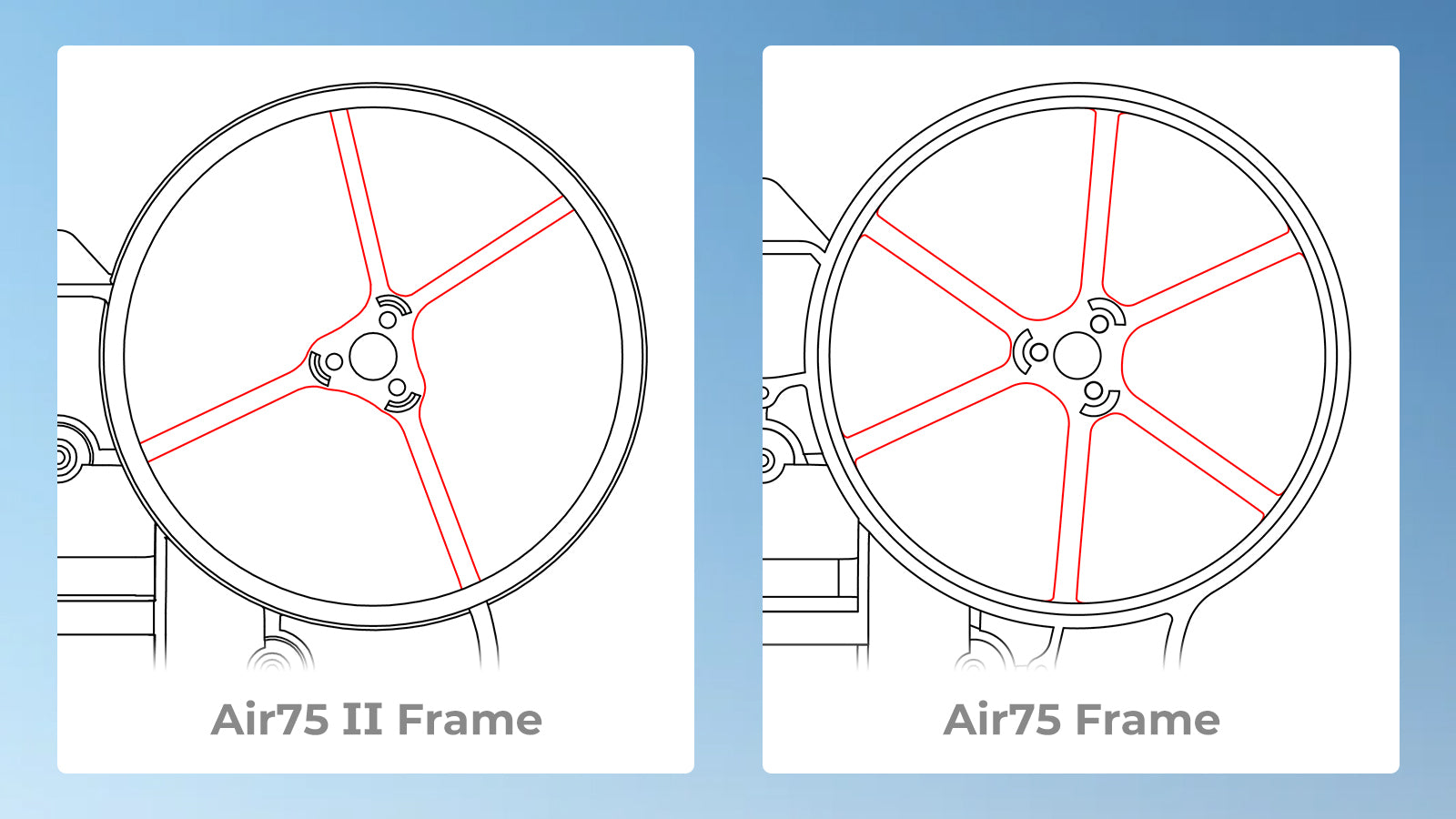 Air75 II Brushless Whoop Frame arm braces