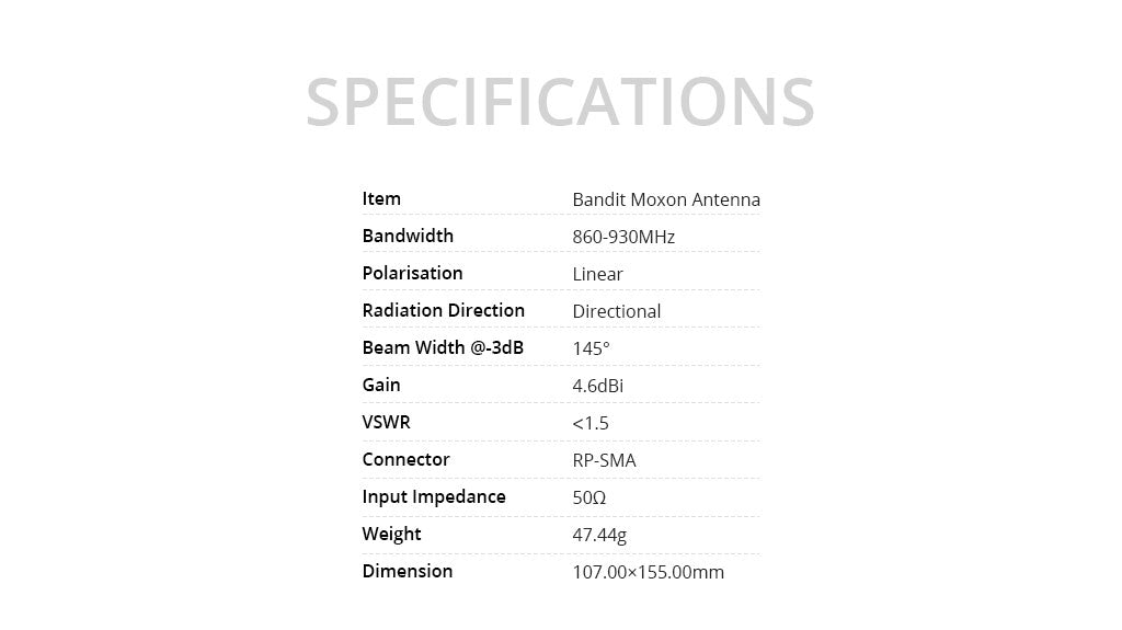 Bandit 915/868MHz Moxon Antenna