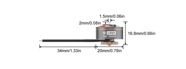 LAVA 1506 motor 34mm diagram