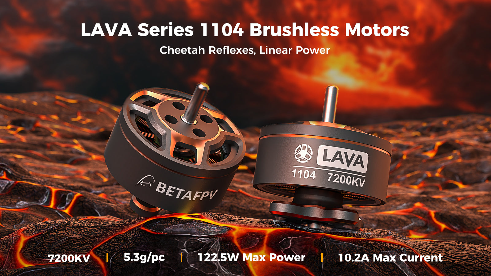 LAVA Series 1104 | 7200KV Brushless Motors