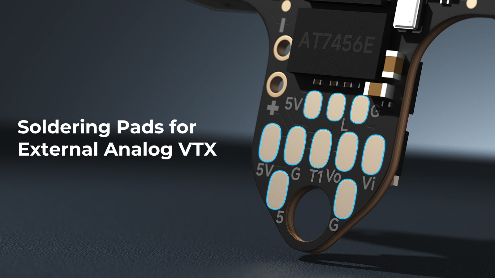 Matrix 1S 4IN1 FC soldering pads for external analog VTX