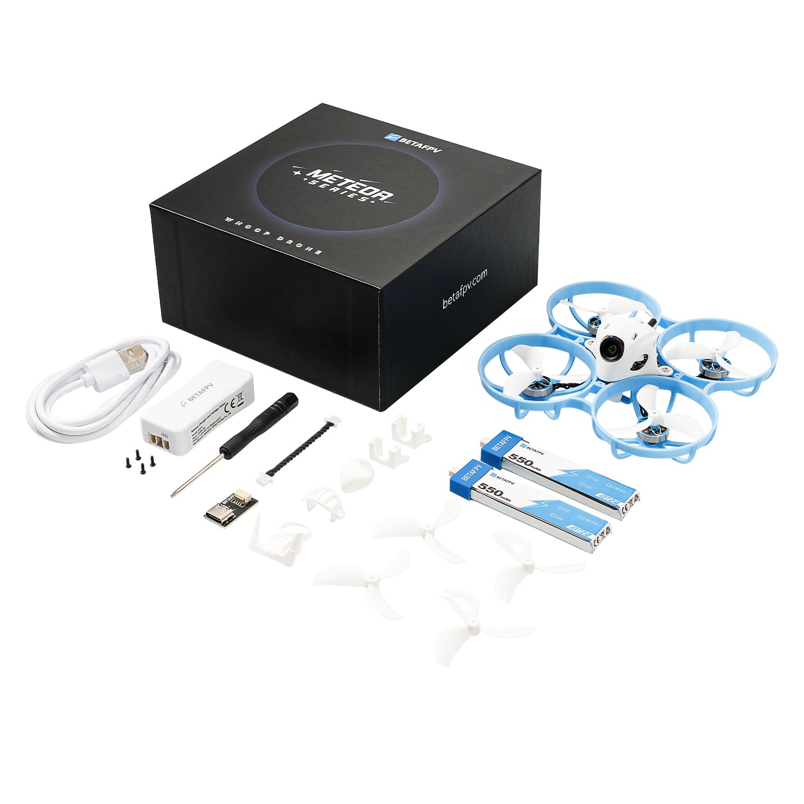 Meteor75 Pro Brushless Whoop Quadcopter package