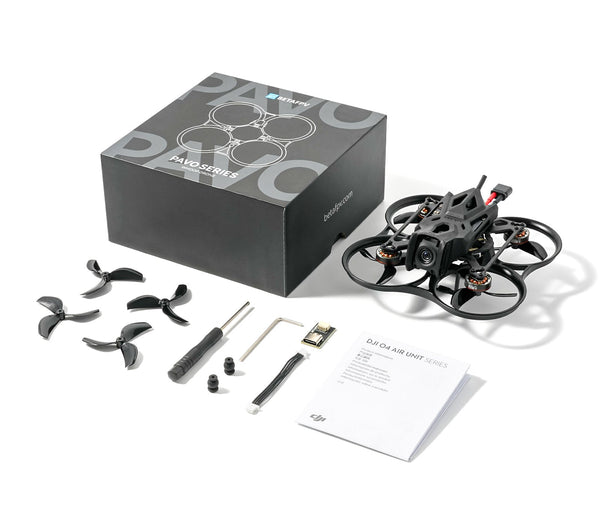 Pavo Pico II Brushless Whoop Quadcopter O4 Version package