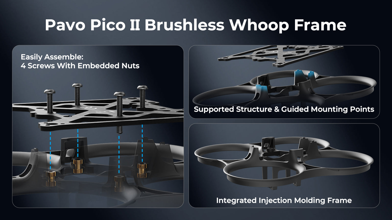Pavo Pico II Brushless Whoop Frame features