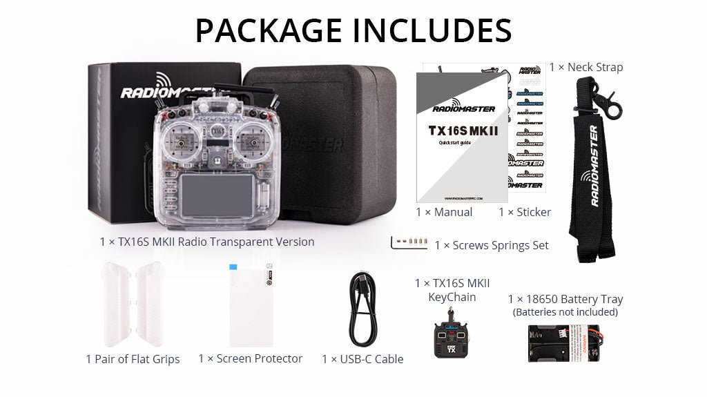 TX16S MKII Radio Transparent Version (ELRS / M2)