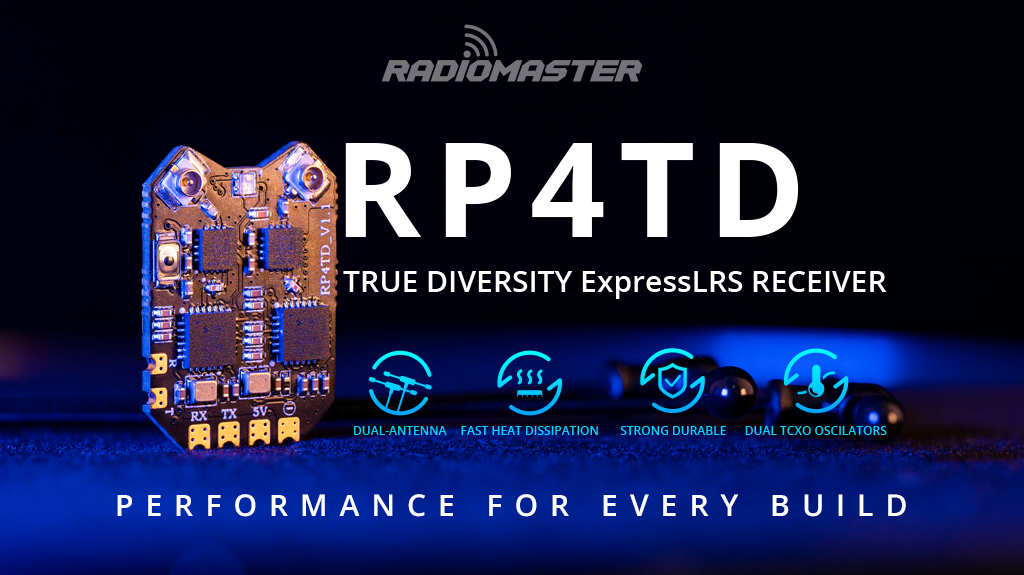 RP4TD ExpressLRS 2.4GHz True Diversity Receiver